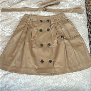 Joe Fresh khaki Mini A-Line Skirt with Pleat detail